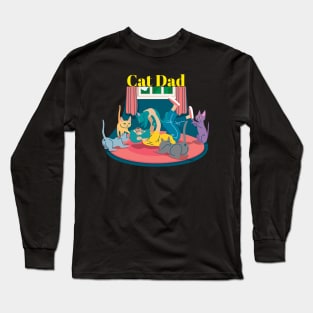 Cat Dad Long Sleeve T-Shirt